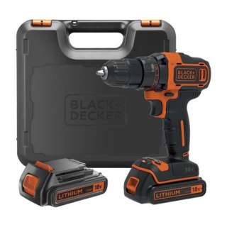 Akumulatorowa wiertarko-wkrętarka 18V Black+Decker [BDCDD186KB-QW] Li-Ion, 2x1,5Ah
