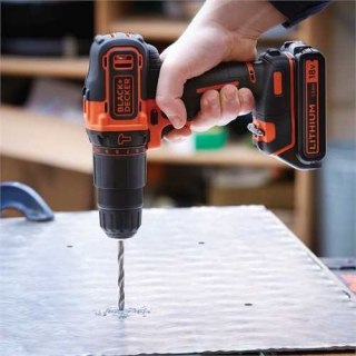 Akumulatorowa wiertarko-wkrętarka udarowa, 18V Li-Ion 1x1,5Ah, Black+Decker [BDCHD18-QW]