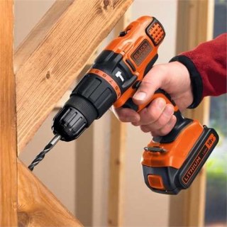 Akumulatorowa wiertarko-wkrętarka udarowa Black+Decker [BDCH188N-XJ] 18V Li-Ion