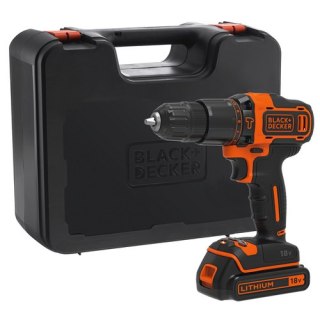 Akumulatorowa wiertarko-wkrętarka udarowa Black+Decker [BDCHD18K-QW] 18V Li-Ion, 1x1,5Ah