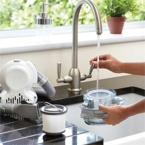 Akumulatorowy, bezworkowy odkurzacz ze stacją ładującą 18V Li-Ion 1x1,5Ah Dustbuster Flexi Black+Decker [PD1820L-QW]