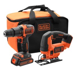 Akumulatorowy zestaw Combo BDCHD18 + BDCJS18N 18V Li-Ion 1,5Ah Black+Decker [BCK22S1S-QW]