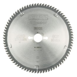 Piła tarczowa EXTREME do cięcia drewna, aluminium, laminatu, PVC 250/30/3,0mm, 80 zębów DeWALT [DT4287-QZ]