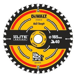 Piła tarczowa do cięcia drewna 165x20x1,65mm, 40 zębów, ELITE, DeWALT [DT10640-QZ]