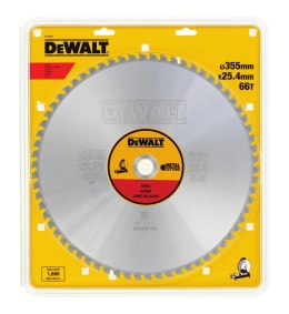 Piła tarczowa do cięcia metalu, stali 355/25,4/2,31mm, 66 zębów DeWalt [DT1926-QZ]