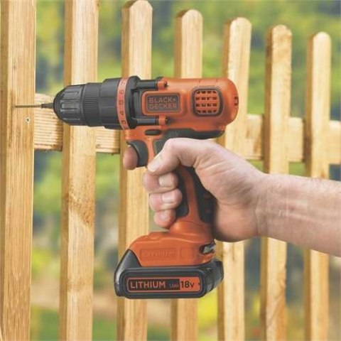 Wiertarko-wkrętarka akumulatorowa Black+Decker [BDCDD18N-XJ] 18V Li-Ion