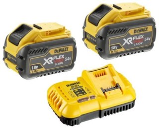 Zestaw 2 akumulatorów 54V Li-Ion 9,0Ah + ładowarka DeWALT [DCB118X2-QW]