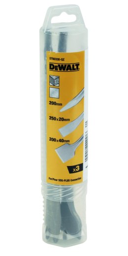 Zestaw szpic i dłuta SDS+, 3szt., DeWALT [DT60330-QZ]