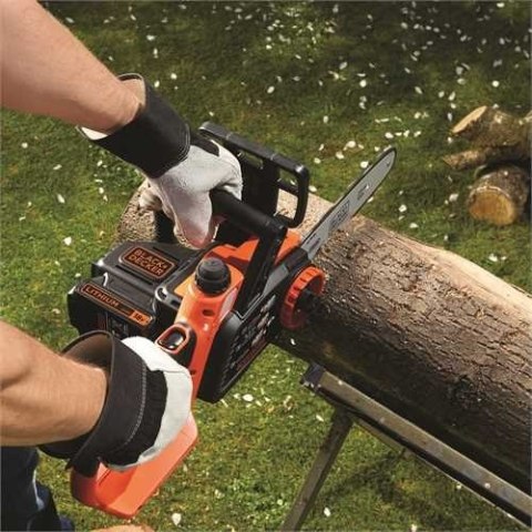 Akumulatorowa piła łańcuchowa 25cm, 18V Li-Ion 1x2,0Ah, Black+Decker [GKC1825L20-QW]