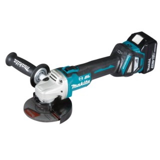Akumulatorowa szlifierka kątowa 125mm, 18V, 2x5.0Ah, Makita [DGA513RTJ]