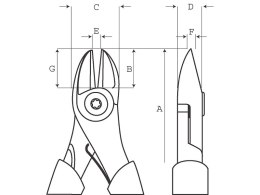 Obcinak boczny ERGO z progresywną krawędzią tnącą 180mm, Bahco [2101G-180]