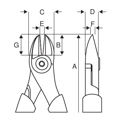 Obcinak boczny izolowany, do prac z napięciem 1000V, z progresywną krawędzią tnącą 160mm, ERGO Bahco [2101S-160]