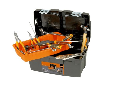 Skrzynia narzędziowa 27l z aluminiową rączką, tacką i pudełkami z przegródkami Bahco [4750PTB50]