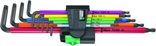 Zestaw 9 szt. kluczy trzpieniowych długich z kulką, TORX 8-40, 967/9 TX XL Multicolor Wera [05024480001]