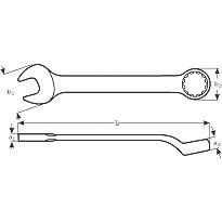 Klucz oczkowo-płaski odsadzony M46 Bahco [1952M-46]