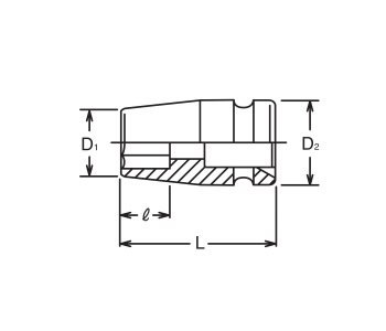 Nasadka udarowa sześciokątna 1/2" M34, Koken [14400M 34]