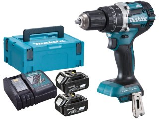 Wiertarko-wkrętarka udarowa Makita [DHP484RFJ] 18V Li-Ion 2x3,0Ah