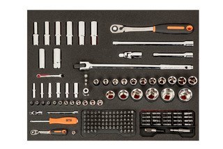 Wózek narzędziowy 6-szufladowy z wyposażeniem 214 narzędzi Bahco [1472K6BKFF7SD]