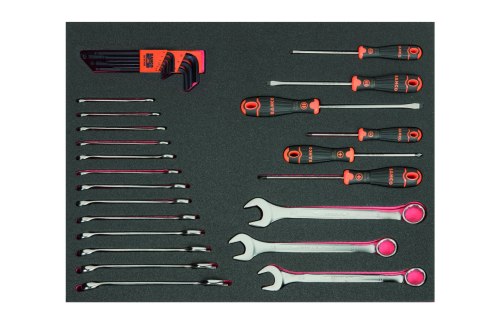 Wózek narzędziowy 6-szufladowy z wyposażeniem 214 narzędzi Bahco [1472K6BKFF7SD]