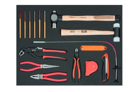 Wózek narzędziowy 6-szufladowy z wyposażeniem 214 narzędzi Bahco [1472K6BKFF7SD]