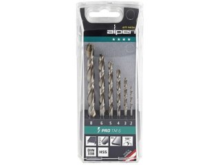 Zestaw 6szt. wierteł szlifowanych do metalu HSS PRO TM6 Alpen [0000111806100]