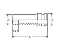 Nasadka udarowa wydłużona 3/4" M17 Koken [16300M 17]