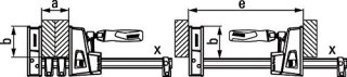 Ścisk ślusarski śrubowy regulowany wzmocniony 1500x120mm, 340-1750mm BESSEY [SLV150M]