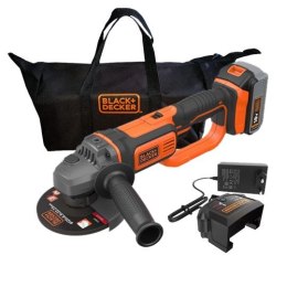 Akumulatorowa szlifierka kątowa 125mm, Li-Ion 18V, 1x4,0Ah, Black+Decker [BCG720M1-QW]