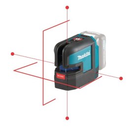 Akumulatorowy, samopoziomujący laser krzyżowo-punktowy zasięg 25m z wiązką czerwoną, Li-ion 10,8V, Makita [SK106DZ]