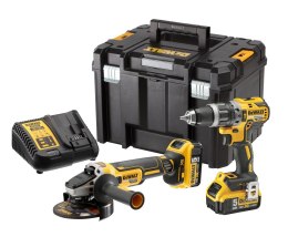 Akumulatorowy zestaw Combo DCD796 + DCG405 18V Li-Ion XR 2x5,0Ah, kufer TSTAK VI, DeWalt [DCK2080P2T-QW]