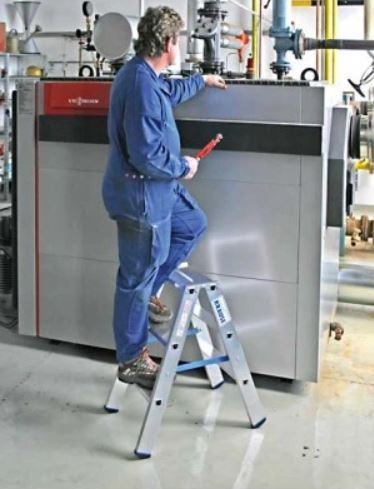 Drabina dwustronna 2x4 stopnie, STABILO PROFESSIONAL KRAUSE [124722]