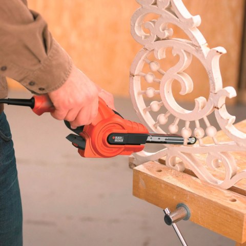 Elektryczna szlifierka taśmowa / pilnik do metalu, 451x13mm, 350W, Black+Decker [KA900E-QS]