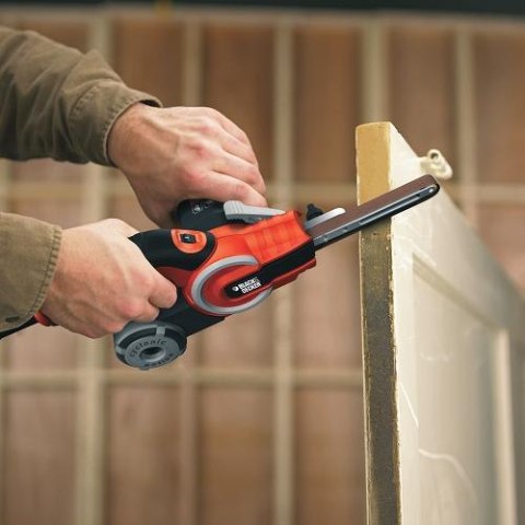 Szlifierka taśmowa do metalu, 451x13mm, 400W, Black+Decker [KA902EK-QS]