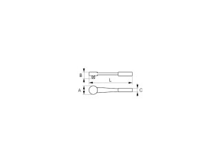 Klucz grzechotka 1/2", 72 zęby, 262mm, IRIMO [125-70-1]