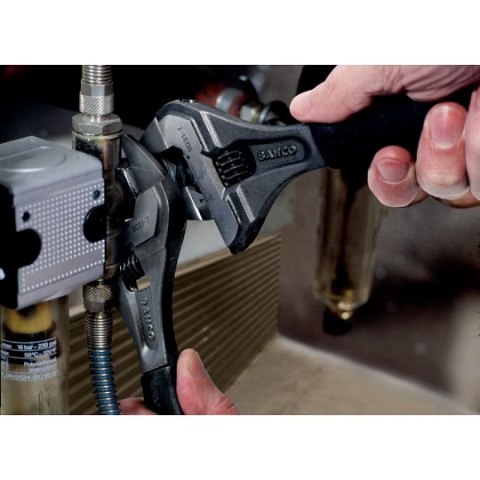 Klucz nastawny szwedzki 218mm z szeroko rozwieranymi cienkimi szczękami 38mm Ergo Bahco [9031-T]