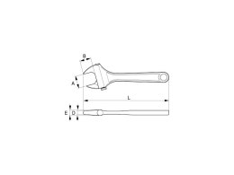 Klucz nastawny ze śrubą regulacyjną 250mm, rozstaw szczęk 39mm, Irimo [001041]