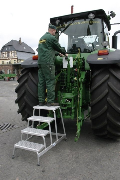 Podest roboczy przemysłowy z 1 stopniem z kraty aluminowej, STABILO PROFESSIONAL KRAUSE [805317]
