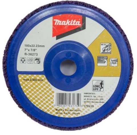 Tarcza włókninowa czarna do szlifowania metalu, 180/22,23mm, Makita [B-36239]