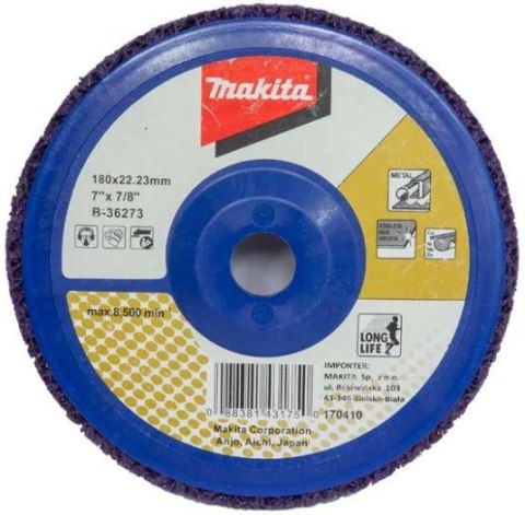 Tarcza włókninowa fioletowa do szlifowania metalu, 180/22,23mm, Makita [B-36273]