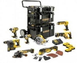 Zestaw Combo 8 narzędzi akumulatorowych 18V Li-Ion XR 4x5,0Ah, 3 kufry i wózek, Tough System DeWalt [DCK853P4-QW]