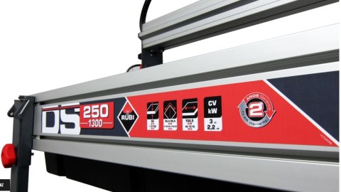 Elektryczna przecinarka na mokro do płytek 132cm, DS-250 N 1300 Laser&Level Zero Dust, Rubi [52930]