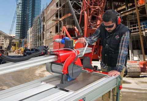 Elektryczna przecinarka na mokro do płytek 152cm, DS-250 N 1500 Laser&Level Zero Dust, Rubi [52940]