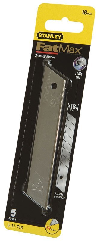 Ostrze wymienne, łamane do noży, 18mm, 5szt., FATMAX Stanley [0-11-718]