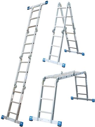Uniwersalna drabina przegubowa, 4x3 szczeble, STABILO PROFESSIONAL KRAUSE [123909]