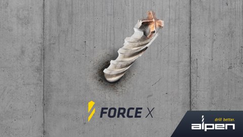 Wiertło widiowe do betonu zbrojonego SDS+, 4-krawędziowe, 28-450/400mm, FORCE X ALPEN [0087502800100]