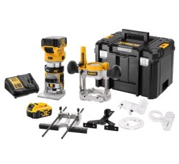 Akumulatorowa frezarka górnowrzecionowa, tuleja zaciskowa 8mm, 18V Li-Ion 2x5,0Ah DeWalt [DCW604P2-QW]