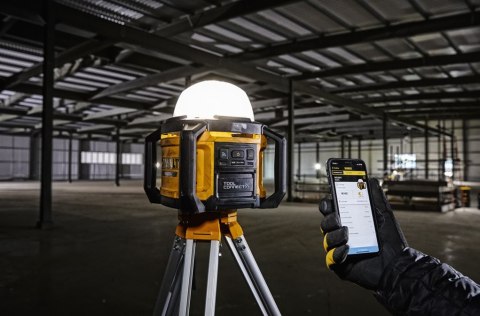 Akumulatorowa lampa robocza LED 360°, 5000 lumenów, 18V Li-lon XR TOOL CONNECT Bluetooth DeWalt [DCL074-XJ]
