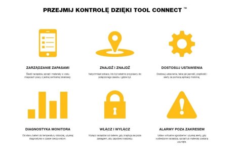 Akumulatorowy laser obrotowy 80/600m z wiązką zieloną, 18V Li-Ion 1x2,0Ah, TOOL CONNECT BLUETOOTH DeWalt [DCE080D1GS-QW]