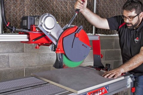 Elektryczna przecinarka na mokro do płytek 148,5cm, DX-350 N 1300 Laser&Level Zero Dust, Rubi [52915]