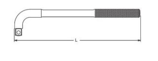 Pokrętło fajkowe 1/2", 450mm, Koken [4788-450]